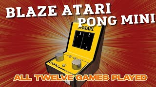 Blaze Atari Pong Mini - All Twelve Games Played #atari #blaze #pong #mini #console #emulation #retro