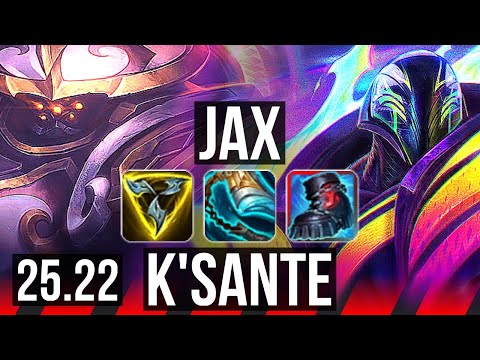 JAX vs K'SANTE (TOP) | Rank 4 Jax, 16/2/9, 43k DMG, Godlike, Rank 19 | KR Challenger | 25.22