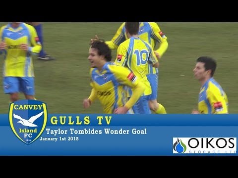 West Ham United's Taylor Tombides Scores Wonder Goal for Canvey Island vs Bury Town - 01 Jan 2015