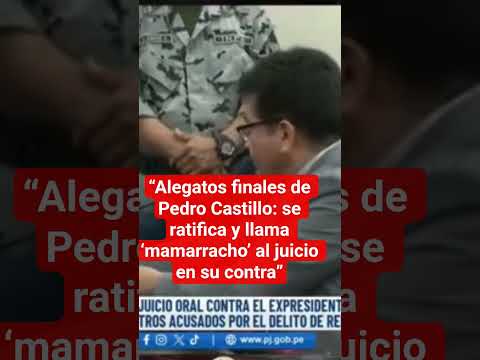 “Pedro Castillo’s closing arguments: he stands by his words and calls the trial against him a ‘fa...