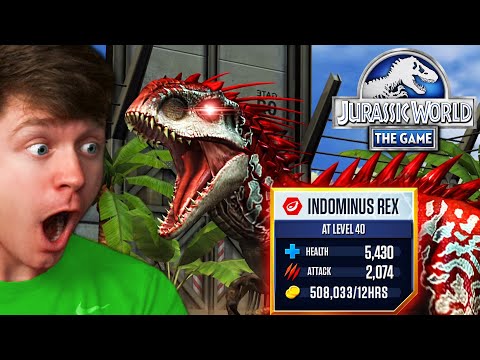 MAX LEVEL INDOMINUS REX is INSANE! - Jurassic World The Game