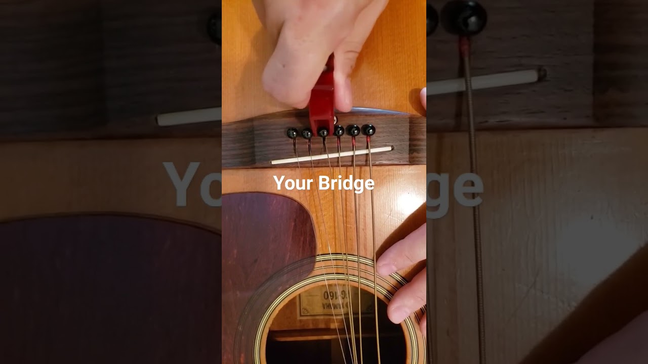 Acoustic Guitar Bridge Pin Removal #guitar #guitaraccessory #tutorial #beginners #guitarist