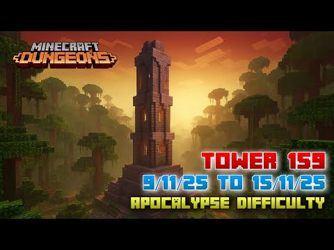 The Tower 159 [Apocalypse] Full Climb, Guide & Strategy, Minecraft Dungeons Fauna Faire
