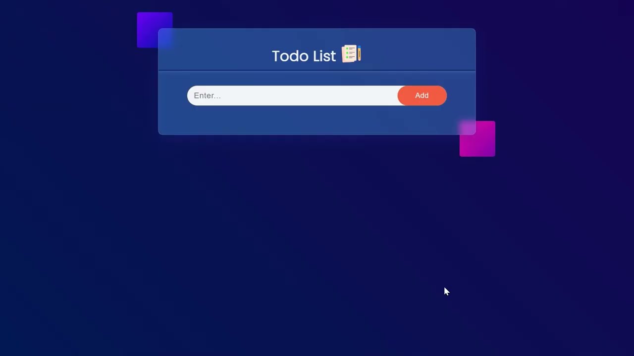 TODO LIST #TASK01 | WEB DEVELOPMENT INTERN | LETSGROWMORE