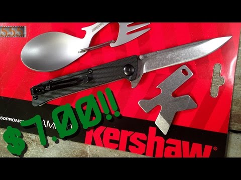Ultra Affordable Kershaw Camp Kit - Knife, Fork & Spoon, & OPMT "EDC or Go Bag Backup" 1350ProMox