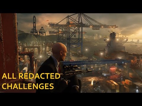 Hitman 2 - Hantu Port - All Redacted Challenges (Feats) - Sniper Assassin