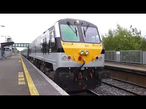 IE 201 Class Loco + Mark 4 Intercity Train - Monasterevin Station, Kildare