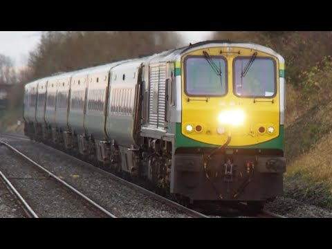 Iarnrod Eireann / Irish Rails 201 class GM locomotive (218) + MRK4 Set 4004 / Adamstown, Dublin