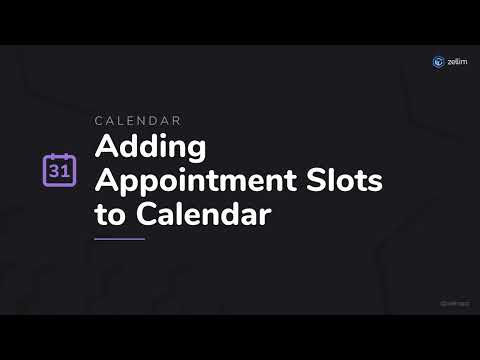 Adding Appointment Slots to Calendar