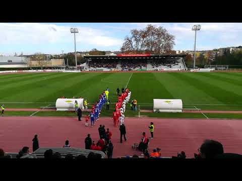 entrée des joueurs Auch Gazelec Ajaccio Coupe de France 20181118 135427