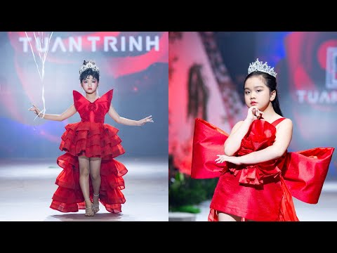 Mẫu nhí hoá đoá hoa hồng đỏ rực trên sàn diễn catwalk | NTK Tuấn Trịnh | BST Dream | Rose Fashion