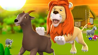 sher aur samajhdar bakri 3d animated hindi moral stories for kids lion goat tales