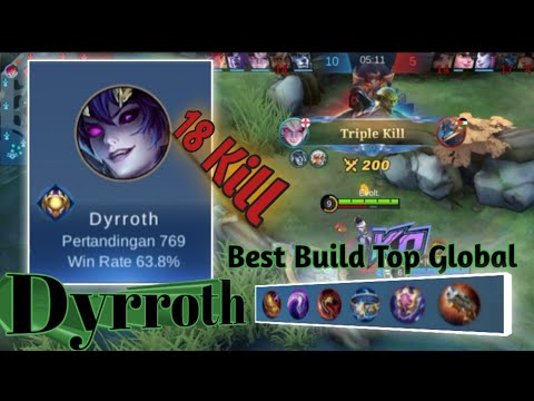 18 Kill Solo Rank, Crazy Demage By Hyper Dyrroth Top Global | Build Top Global Dyrroth | MLBB