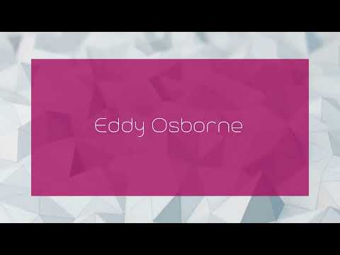 Eddy Osborne - appearance