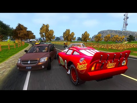 Crazy Lightning McQueen Crashes - GTA 4 Real Car Crashes Ep.82