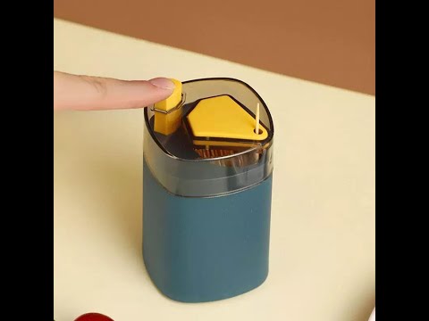 Plastic BLUE Automatic Toothpick Dispenser Pop-Up Automatic Toothpick Holder