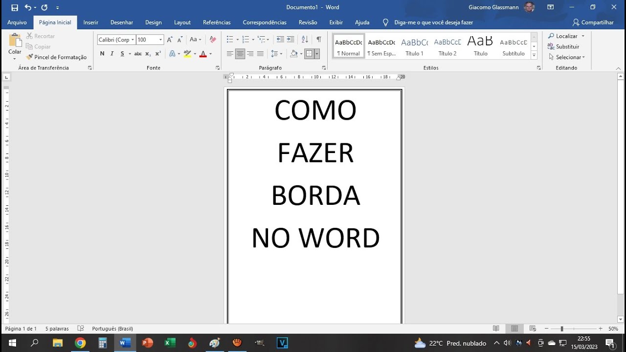 COMO COLOCAR BORDA NO WORD