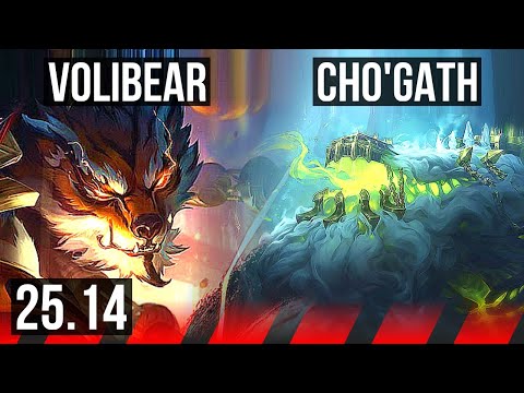 VOLIBEAR vs CHO'GATH (TOP) | EUNE Challenger | 25.14