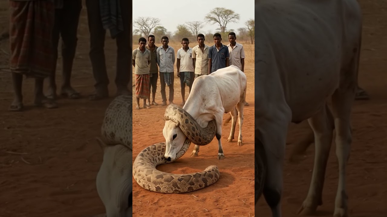 Nature Gone Wild: Python Trying to Devours Cow