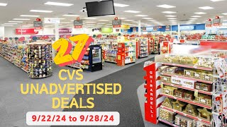 CVS unadvertised deals 9/22/24•9/28/24 | 🔥27 unadvertised deals | Plus updated deals with 9/22 Save