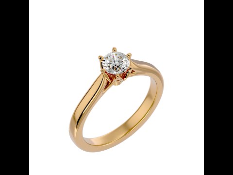 Inel de Logodna Radiant Briliant Rose Aur 18k Diamant Natural - Monique