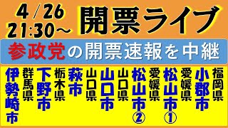 ㊗参政党７人全員当選！プロトラの６市７人の市議会選挙開票ライブ！～松山市では２名とも当選！ 【松山市・小郡市・山口市・萩市・下野市・伊勢崎市】で参政党が７戦全勝！！