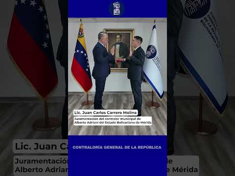 Juramentado nuevo Contralor Municipal de Alberto Adriani en el estado Bolivariano de Mérida