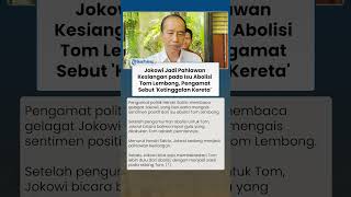 Jokowi Dicap Pahlawan Kesiangan usai Buka Suara soal Tom Lembong Bebas, Pengamat: Sudah Terlambat!
