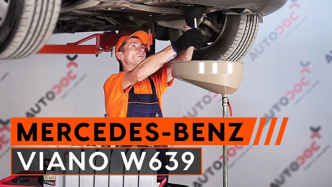 Comment changer : huile moteur et filtre huile sur Mercedes Vito W639 - Guide de remplacement