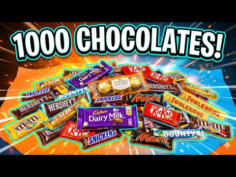 Pouring 1000 Chocolates! Ultra Satisfying Video | #chocolate #satisfying #asmr