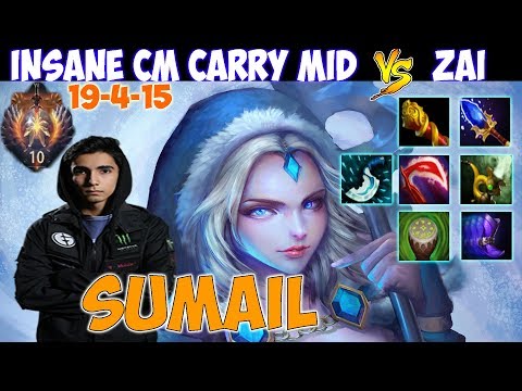 SumaiL - Crystal Maiden Carry Midlane vs Zai  | Top Rank Pro Gameplay - Dota 2