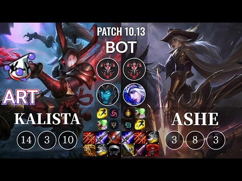 RJ Art Kalista vs Ashe Bot - KR Patch 10.13