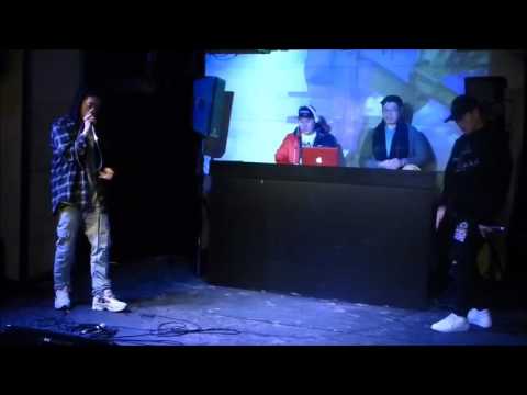 Okasian, B Free, DJ Djanga rehearsing (London) (Nov 17/15)