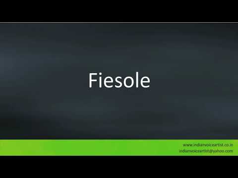 How to pronounce "Fiesole". (Italian)