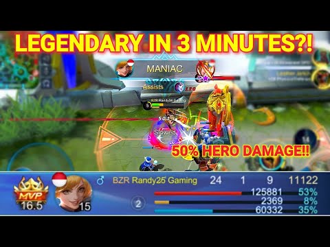 Randy25 Top Global Fanny 24 Kills In 9 Minutes?! 125000 TOTAL DAMAGE!! Mobile Legends