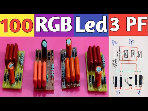 3 PF CIRCUIT FOR 100 RGB LED SERIES  || 5 mm Rgb Led Run 220V Ac