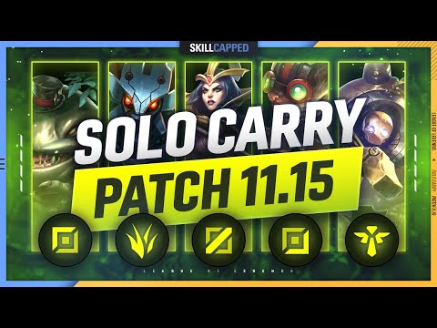 3 BEST SOLO CARRY Champions for EVERY ROLE in PATCH 11.15 - League of Legends