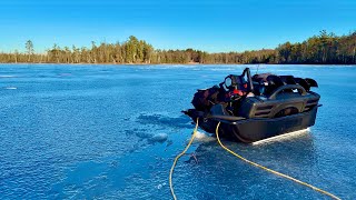 Ice Fishing a Backwoods Northern Wisconsin Lake!