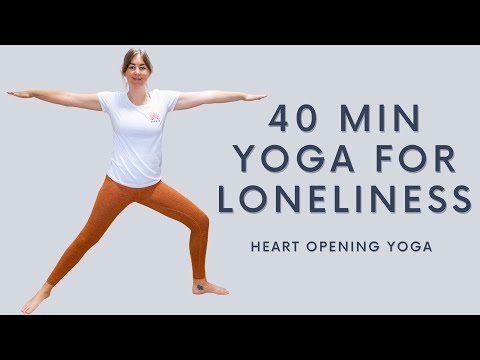 40 Min Yoga for Loneliness. Heart Opening Yoga Practice. Slow & Gentle Yoga for Mental Health.