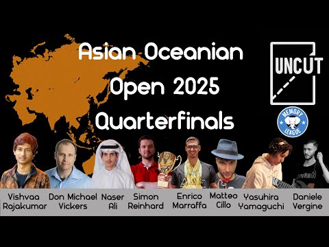 Asian Oceanian Open 2025 - Quarterfinals feat. Wesley Twiggs - US Memory Champion 2025