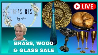 Brass, Glass and Wood LIVE Sale with Treasures by Gem
