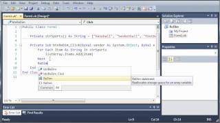 Visual Basic Tutorial - 75 - Dynamic Arrays