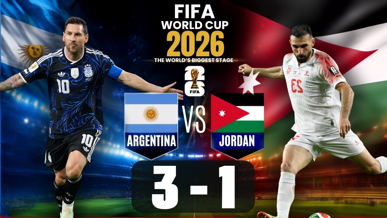 Argentina Vs Jordan: Jordan Scores its First Goal Against Argentina | Jordan 1 - 3 Argentina | FIFA