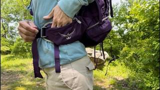 Women's Hiking Backpack. Osprey Tempest 40L Hiking Backpack for Women. Adjustable. Hip Belt.