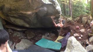 Video thumbnail of Worm World Cave Low, V10. Squamish