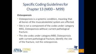 ICD 10 is Here Webinar: Diseases of the Musculoskeletal System & Connective Tissue M00 M50