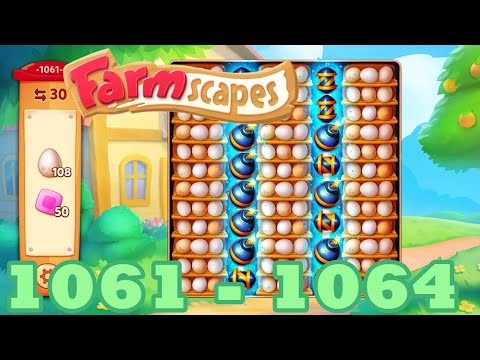 Farmscapes Level 1061 - 1064 HD Gameplay Walkthrough |  3 - match game | android | ios | 1062 | 1063