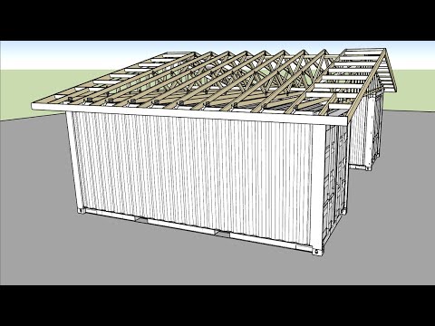 Building a Roof Over Shipping Containers - Part 1 - Feat. Music By Barret and Medeek Extensions