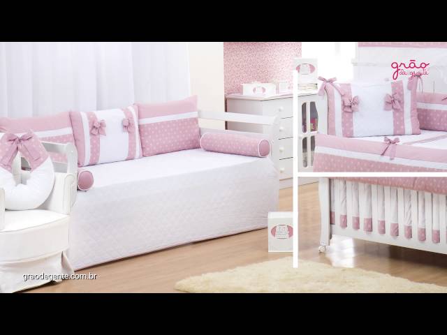 Quarto para Bebê Nobreza Rosa Antigo | Ref: 61204