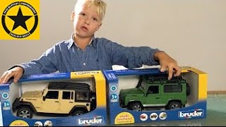 BRUDER TOYS Safari Jeeps UNBOXING by JACK JACK (4) JEEP RUBICON & Land ROVER